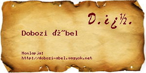 Dobozi Ábel névjegykártya