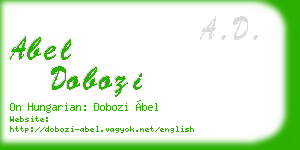 abel dobozi business card