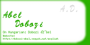 abel dobozi business card